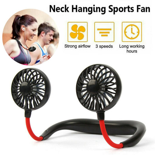 Portable Neck Fan - USB Rechargeable Wearable Cooling Fan For Traveling