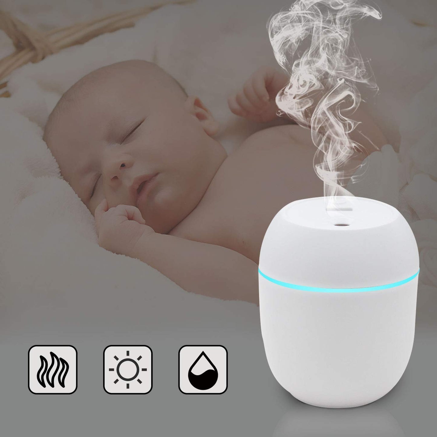3 In 1 Air Humidifier Essential Oil Aroma Diffuser For Home -