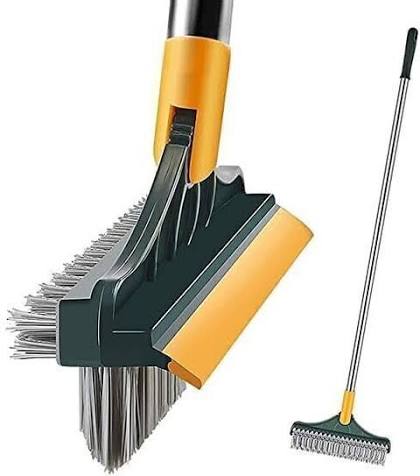 3-in-1 Extendable Wiper Brush with Built-in Squeegee