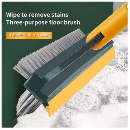 3-in-1 Extendable Wiper Brush with Built-in Squeegee